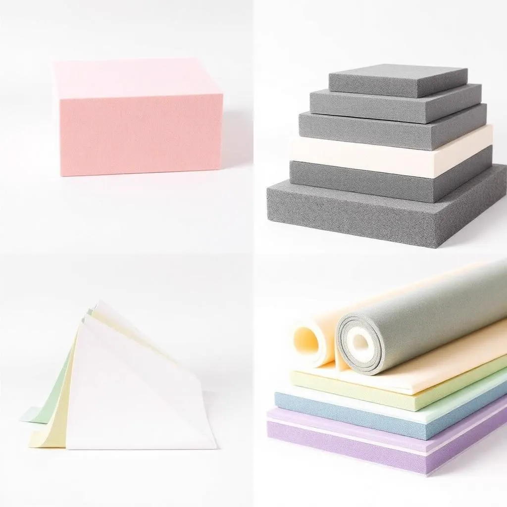 High-density foam blocks, sheets and padding rolls in assorted densities
